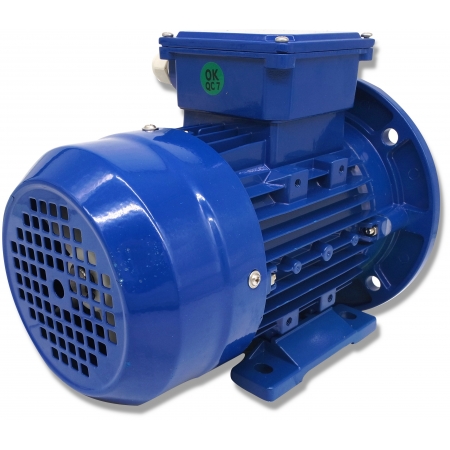 SILNIK ELEKTRYCZNY Z KOŁNIERZEM 0,55kW 400V 1400obr WAŁEK 19mm 3-FAZOWY